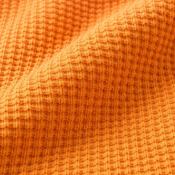 Dames Wafelstructuur Lange Mouwen V-Hals Blouse - Casual