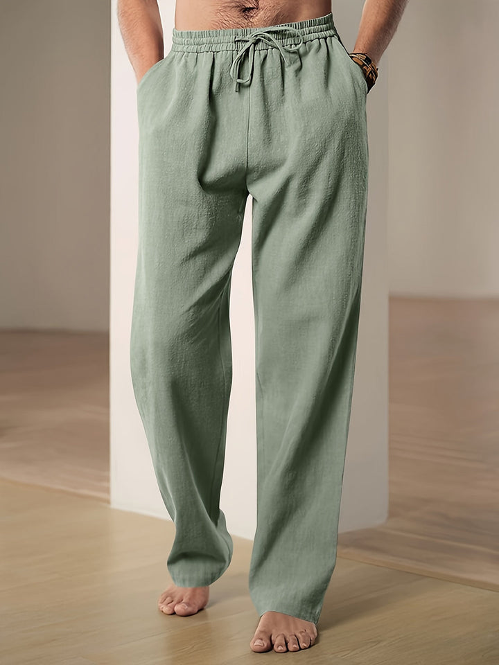 Heren Broek | Wijde Pijpen | Elastische Taille | Zomer
