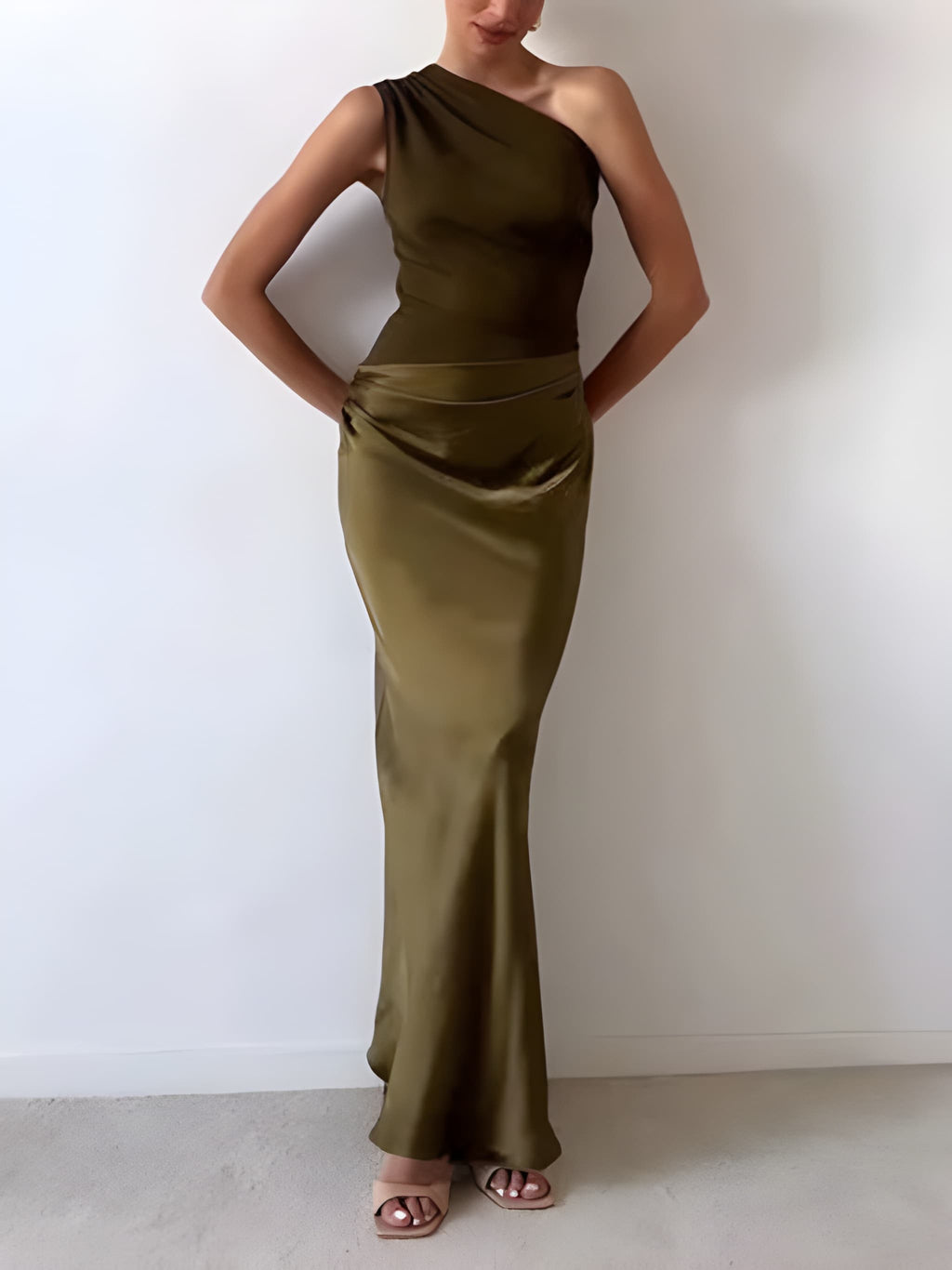 Dames Jurk | Asymmetrische Halslijn | Elegante Avondlook | Zomer