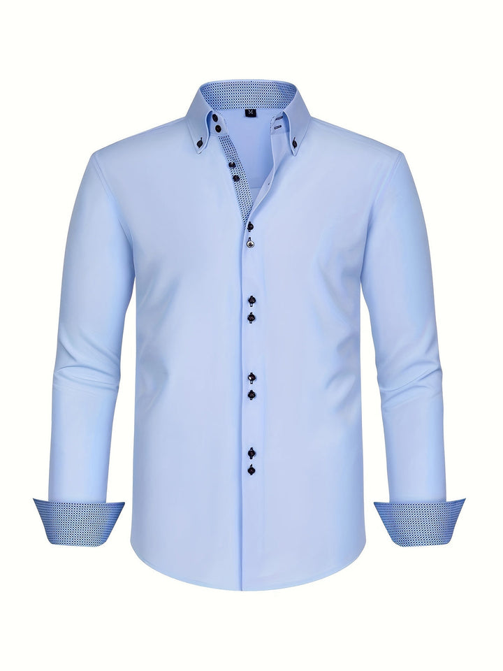 Heren Shirt | Lange Mouw | Knoopsluiting | Zomer