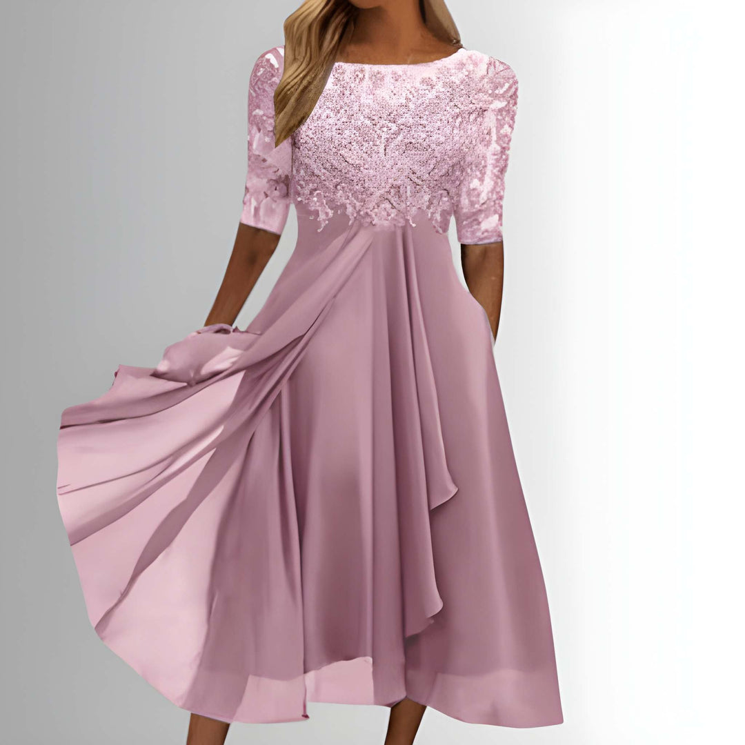 Dames Jurk | Kanten Top | Zwierige Maxi | Zomer