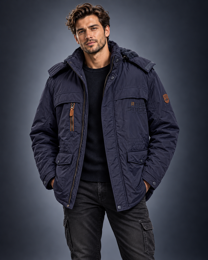 Heren Winterjas Leger Look - Warm & Stoer