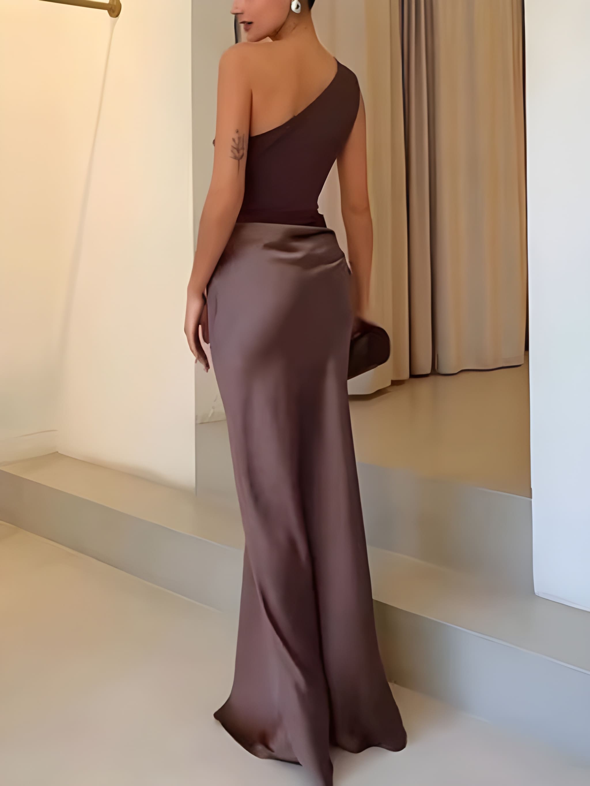 Dames Jurk | Asymmetrische Halslijn | Elegante Avondlook | Zomer