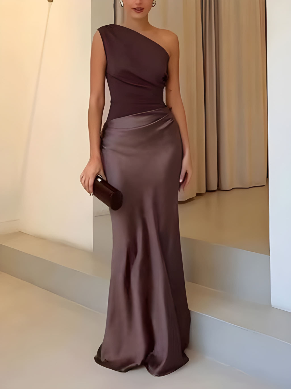 Dames Jurk | Asymmetrische Halslijn | Elegante Avondlook | Zomer