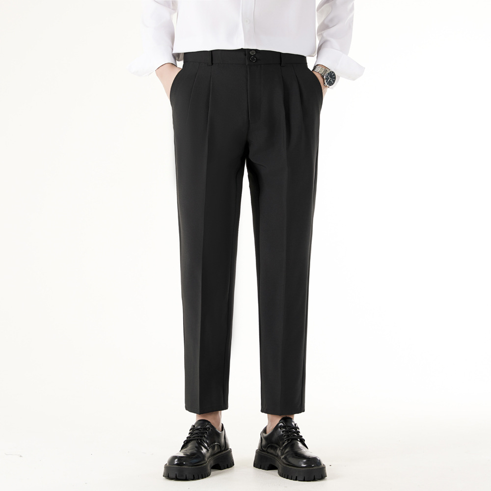 Herenbroek met straight fit en casual look - zwart
