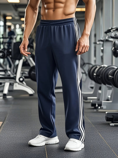 Heren broek met atletische pasvorm en sportieve stijl - blauw