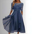 Dames Jurk | Kanten Top | Zwierige Maxi | Zomer