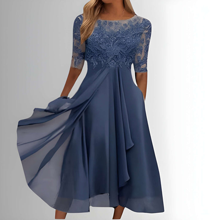 Dames Jurk | Kanten Top | Zwierige Maxi | Zomer