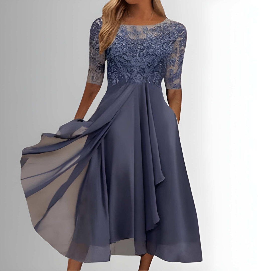 Dames Jurk | Kanten Top | Zwierige Maxi | Zomer
