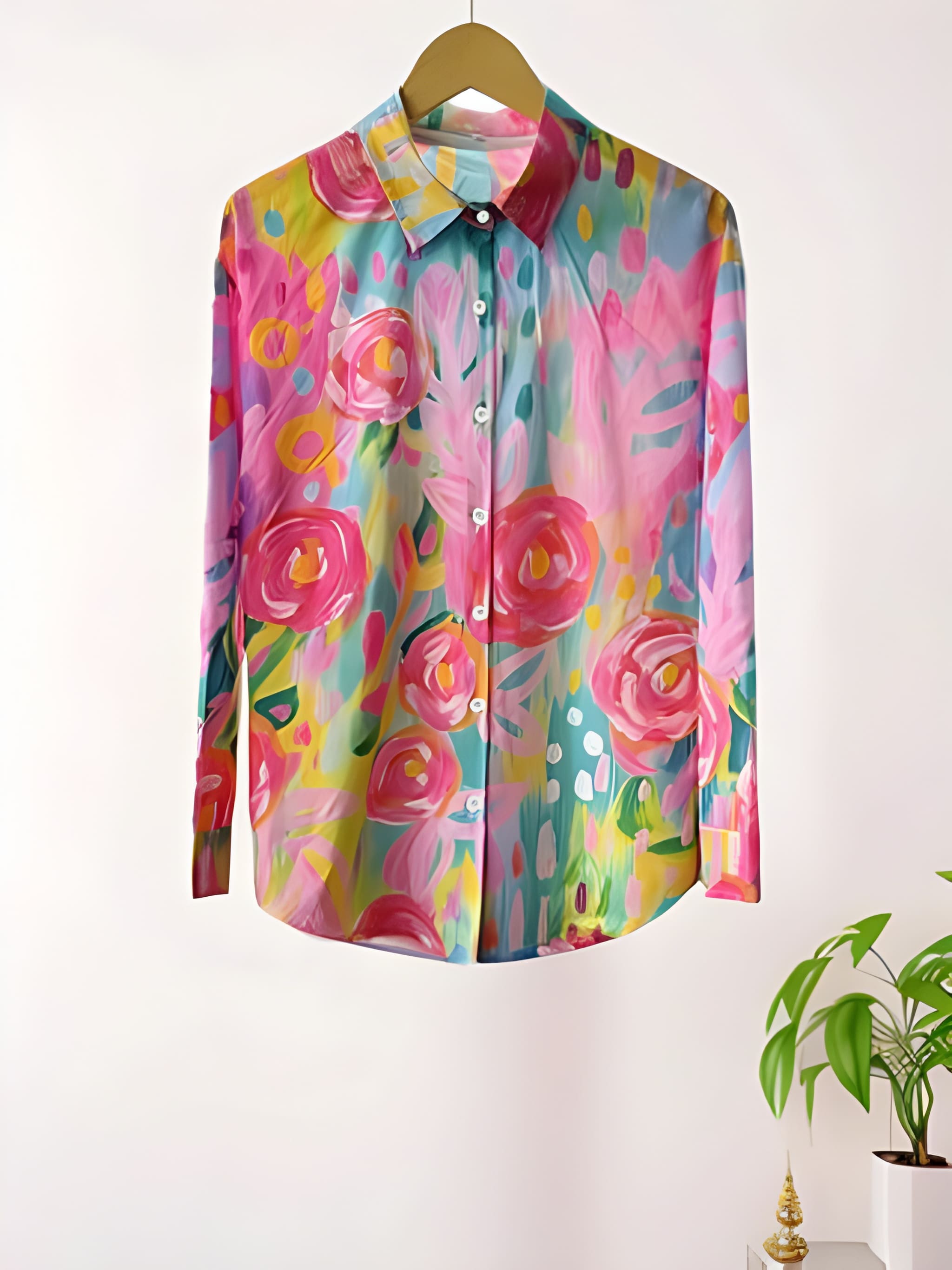 Dames Blouse | Kleurrijke Bloemenprint | Bohemian Stijl | Zomer