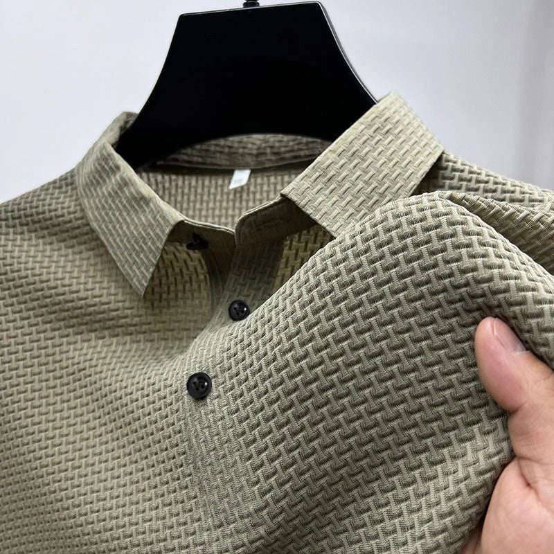 Heren Shirt | Textuur Design | Ontspannen | Zomer