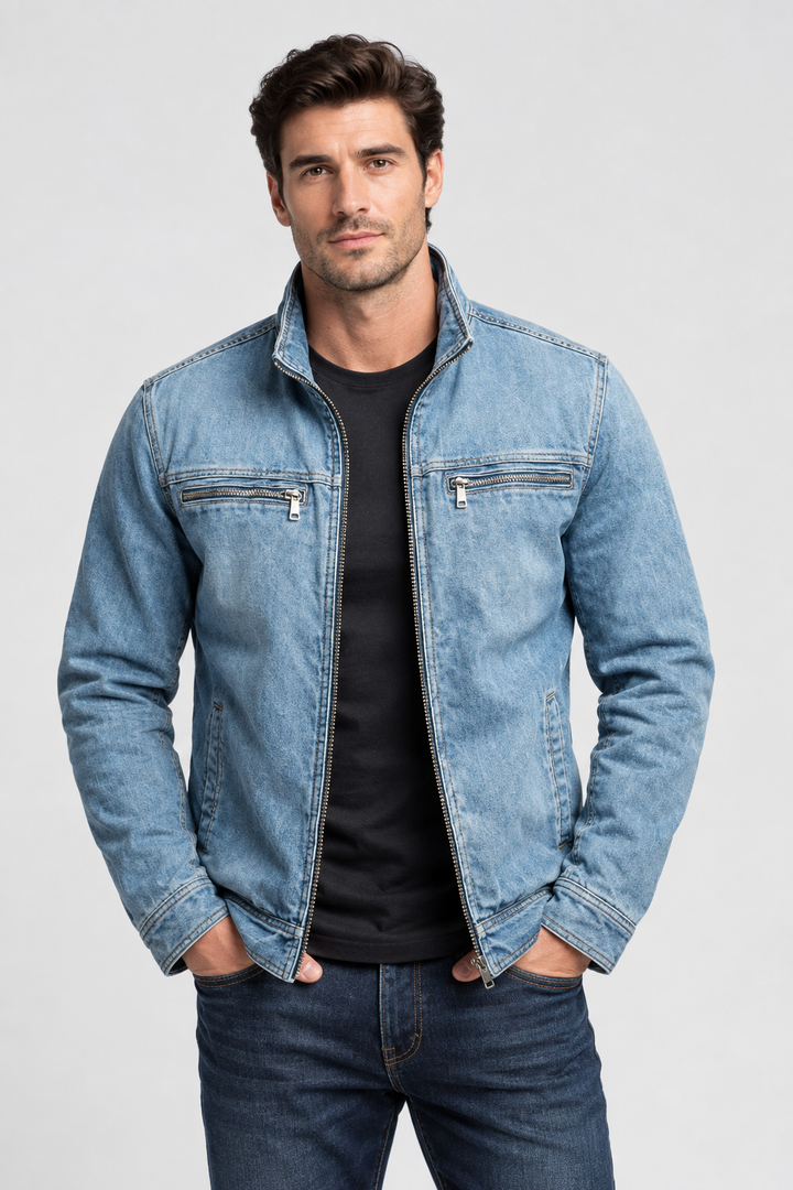 Herenjas met klassieke snit - blauw