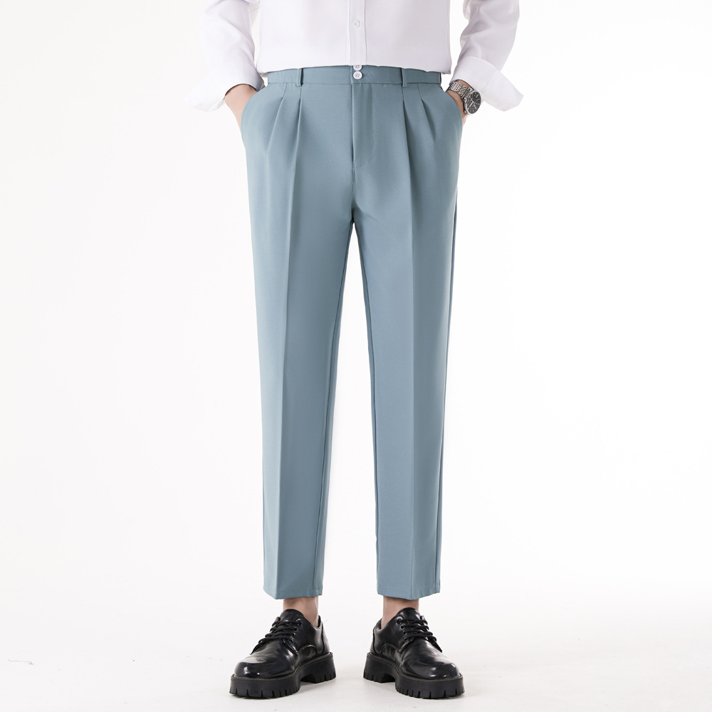 Herenbroek met straight fit en casual look - blauw