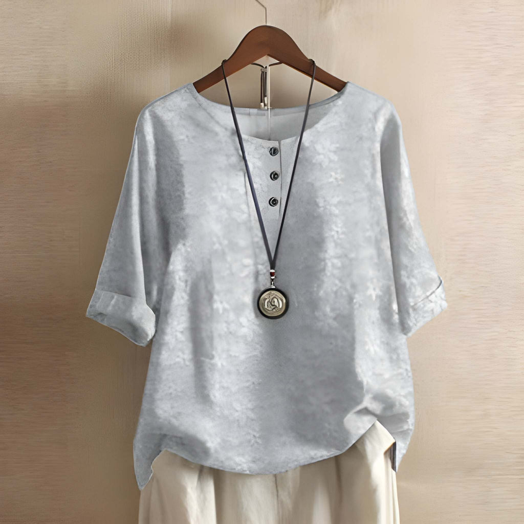 Dames Blouse | Vintage Bloemenprint | Losse Pasvorm | Zomer