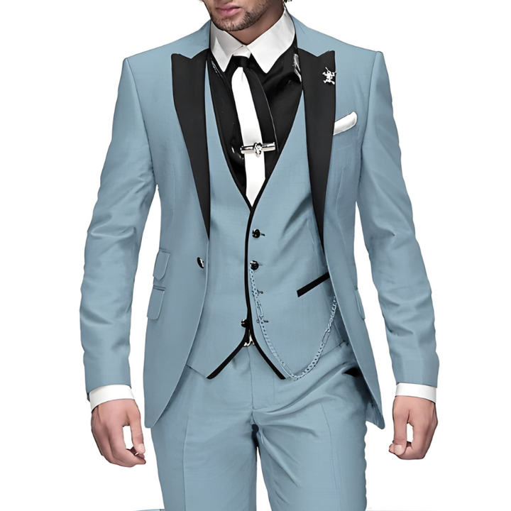 Heren 3-delige pak - Slim fit formeel - Blauw