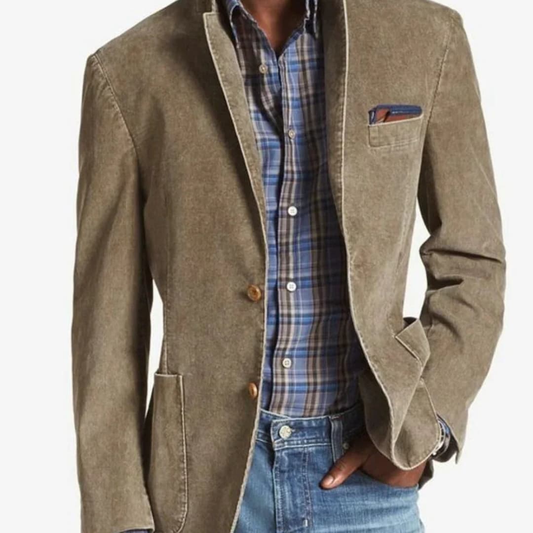 Heren Blazer Groen - Klassieke Snit met Knoopsluiting - Groen
