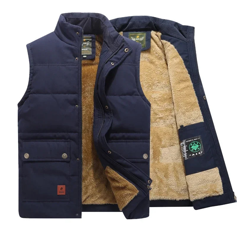 Heren Bodywarmer Wintervest - Functioneel en Warm - Blauw