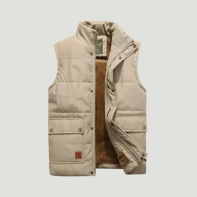 Heren Bodywarmer Wintervest - Functioneel en Warm - Khaki
