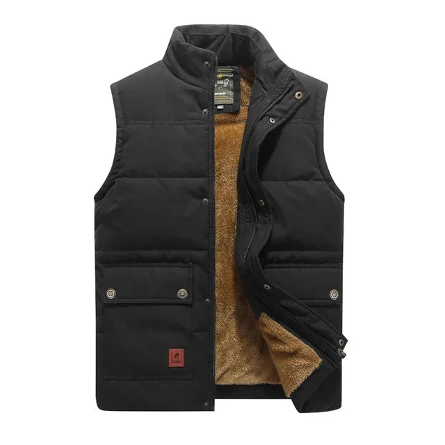 Heren Bodywarmer Wintervest - Functioneel en Warm - Zwart