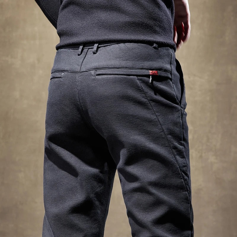 Heren broek fleece gevoerd slanke pasvorm - Wintercasual