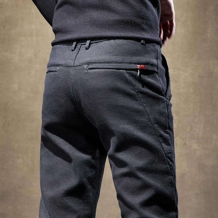 Heren broek fleece gevoerd slanke pasvorm - Wintercasual