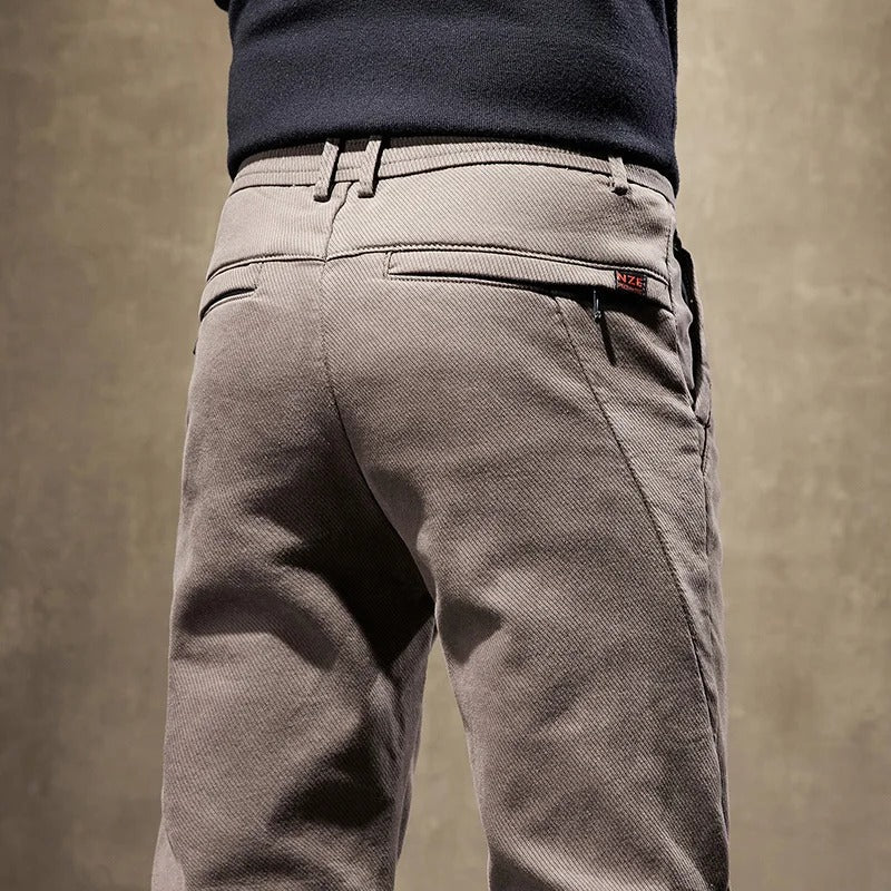 Heren broek fleece gevoerd slanke pasvorm - Wintercasual