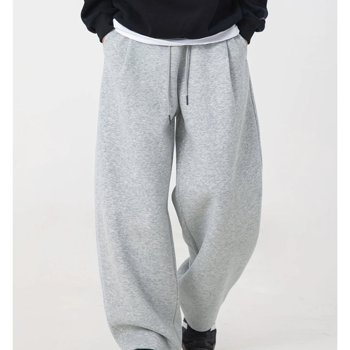 Heren Broek Oversized Elastische Taille - Winterfit - Grijs