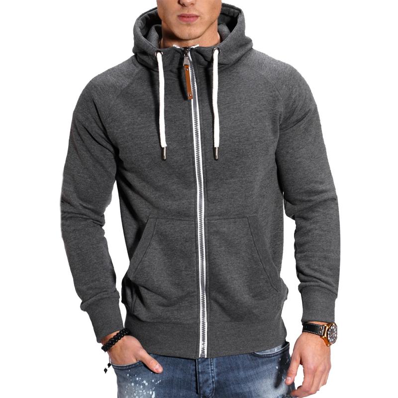 Heren Capuchonjack met Zakken - Comfortabel Sportief - Donkergrijs
