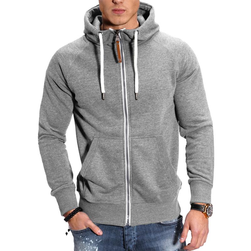 Heren Capuchonjack met Zakken - Comfortabel Sportief - Grijs