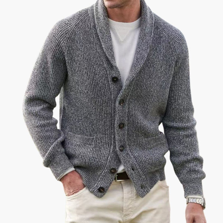 Heren Cardigan Lange Mouw - Klassieke Winterstijl - Grijs