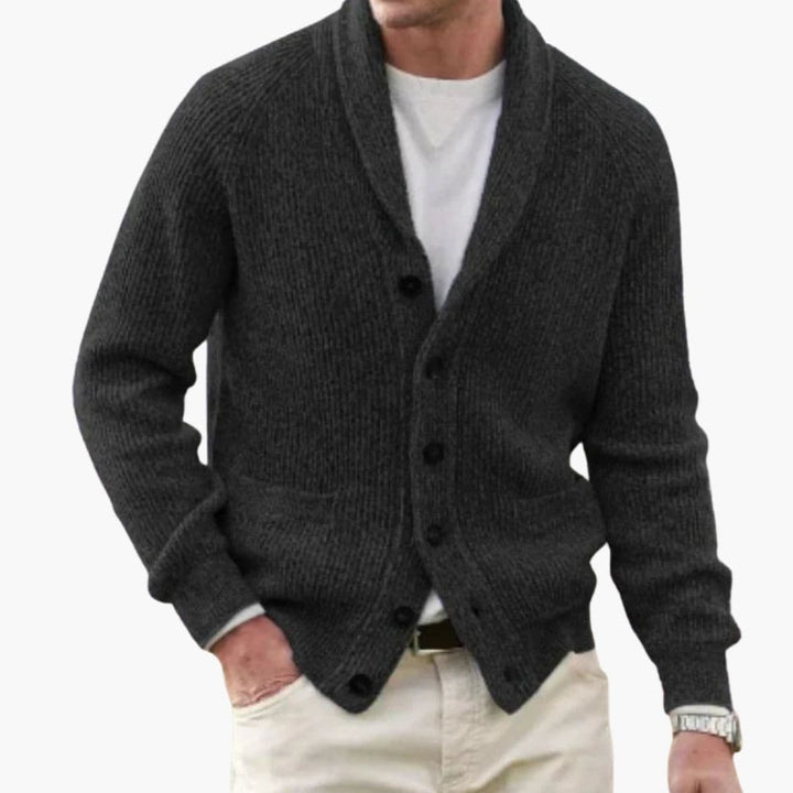 Heren Cardigan Lange Mouw - Klassieke Winterstijl - Zwart