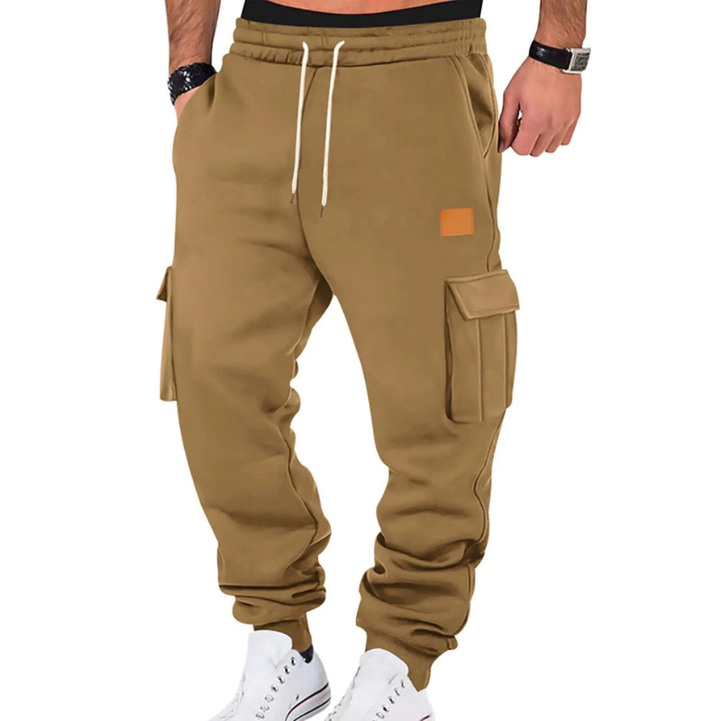 Heren Cargo Broek Tapered - Winterfit met Zakken - Kameel