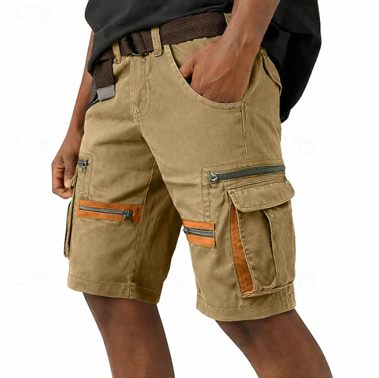 Heren Cargo Short Outdoor - Casual Comfort - Khaki