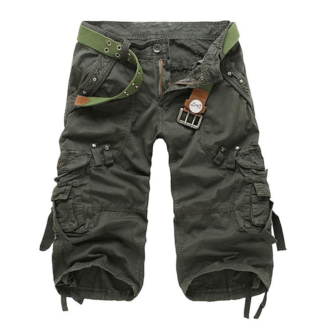 Heren Cargo Shorts Relaxed Fit - Praktisch en Comfortabel - Legergroen
