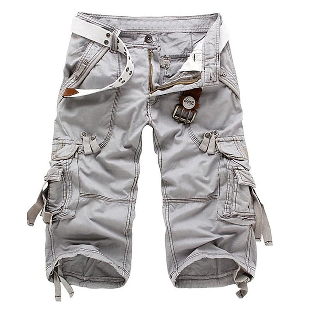 Heren Cargo Shorts Relaxed Fit - Praktisch en Comfortabel - Lichtgrijs