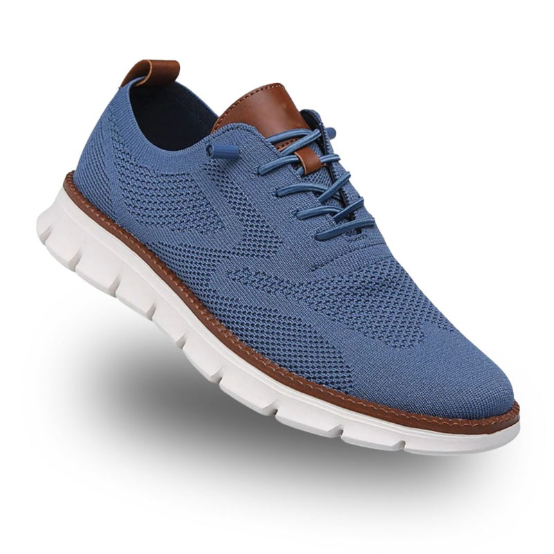 Heren Casual Wandelschoenen - Vetersluiting en Flexibele Zool - Blauw