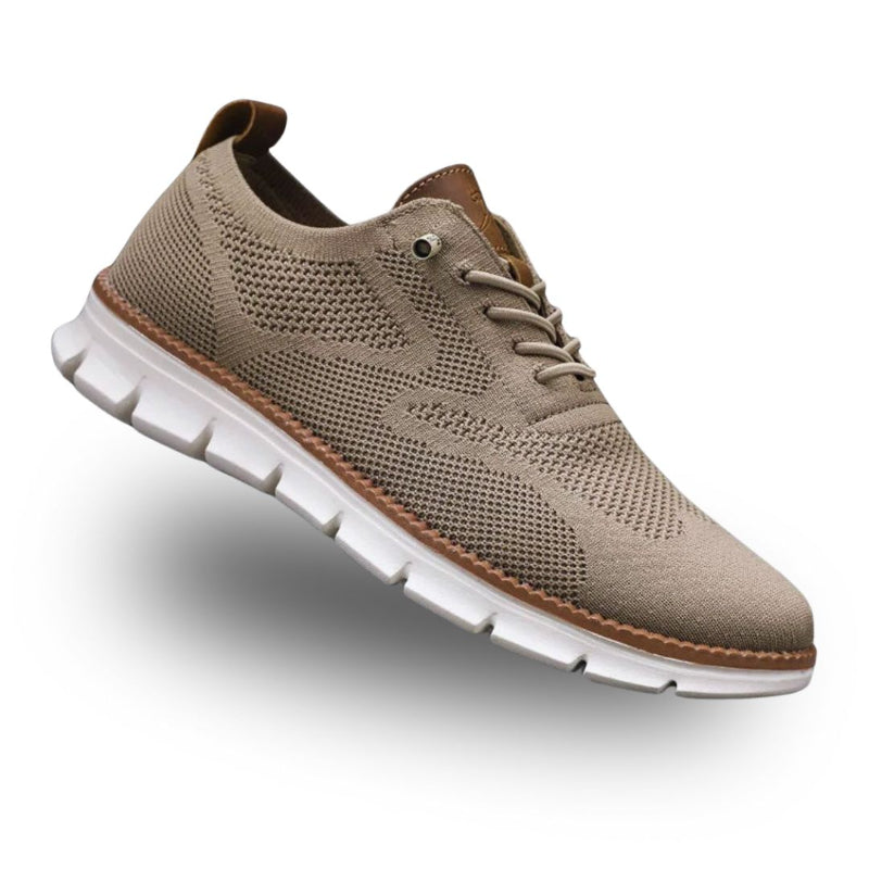 Heren Casual Wandelschoenen - Vetersluiting en Flexibele Zool - Bruin