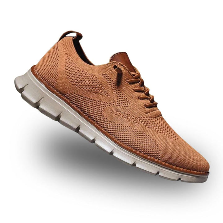Heren Casual Wandelschoenen - Vetersluiting en Flexibele Zool - Caramel