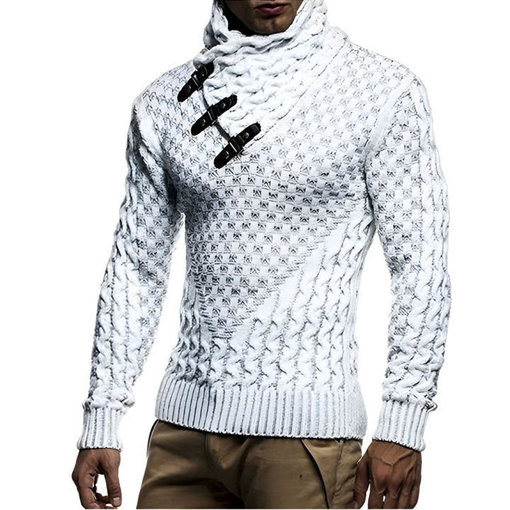 Heren Coltrui Gebreid - Warm & Comfortabel - Wit