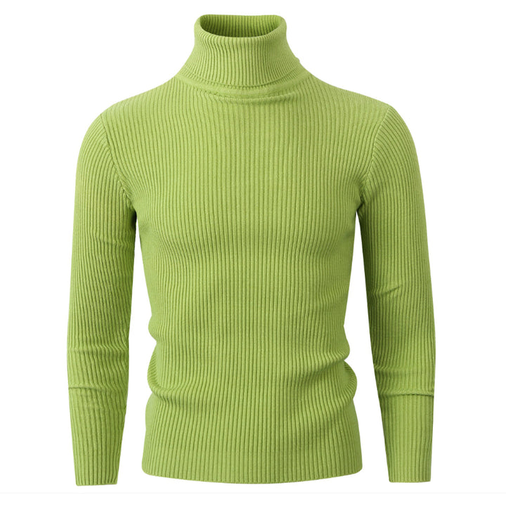 Heren Coltrui Gebreide Sweater - Warm & Elegant - Groen