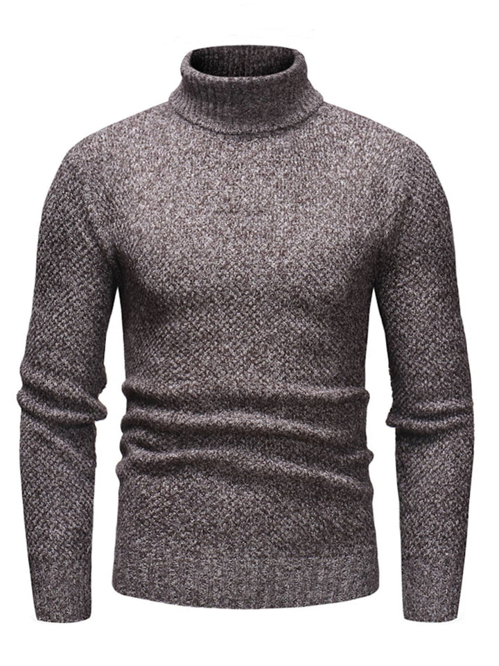 Heren Coltrui Slim Fit - Zachte Gebreide Trui