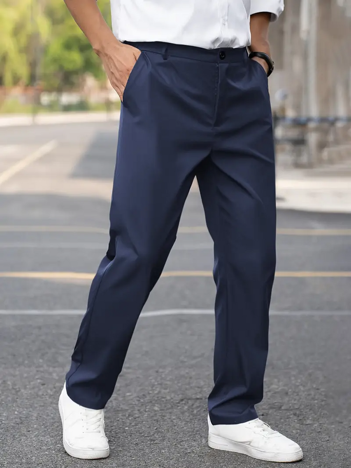 Heren Comfort Fit Broek - Casual & Veelzijdig - Blauw