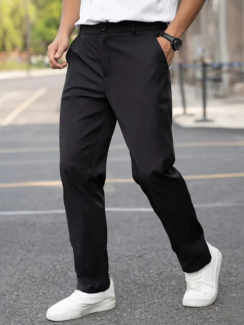 Heren Comfort Fit Broek - Casual & Veelzijdig - Zwart
