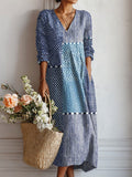 Heren Comfort Jurk - Ontspannen Elegantie - Blauw