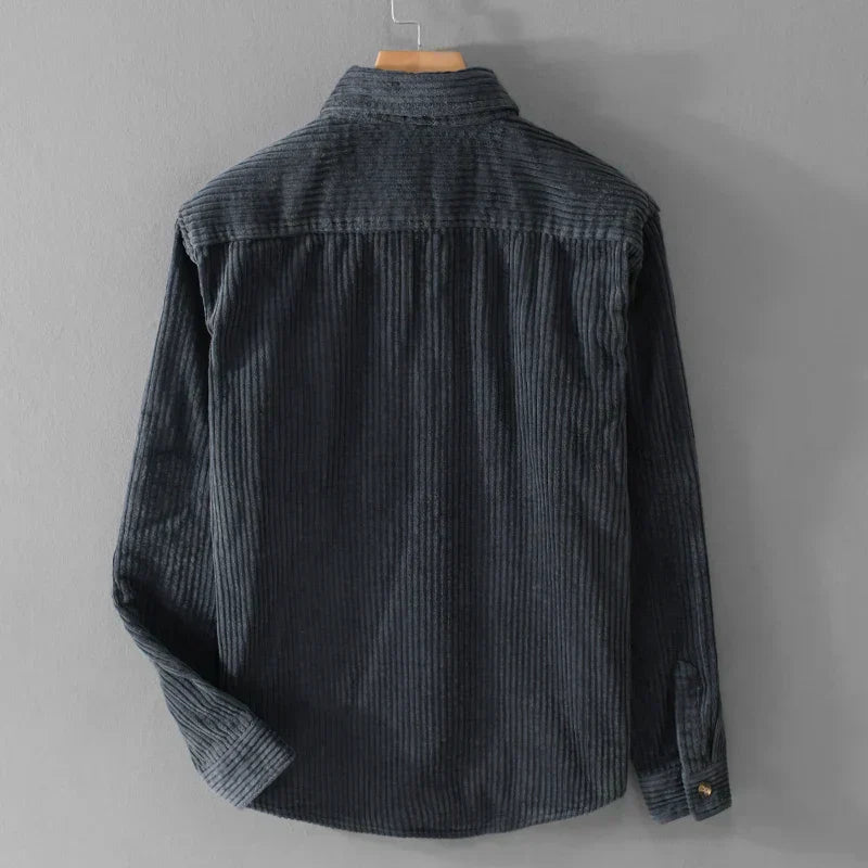 Heren Corduroy Overhemd Lange Mouwen - Retro Casual