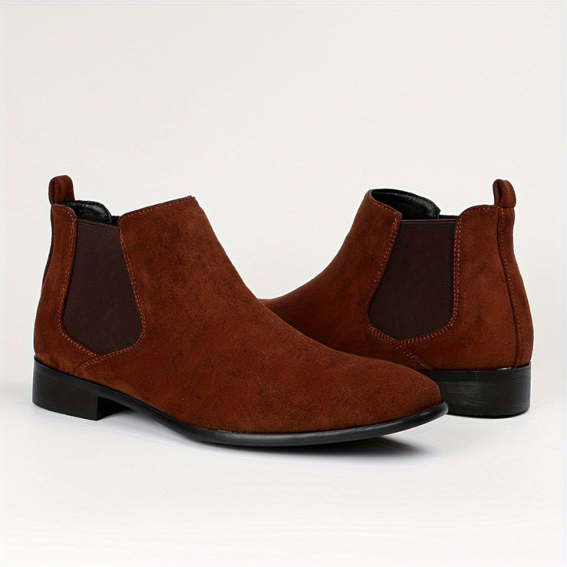 Heren Elastische Enkellaarzen - Slip-On Comfort