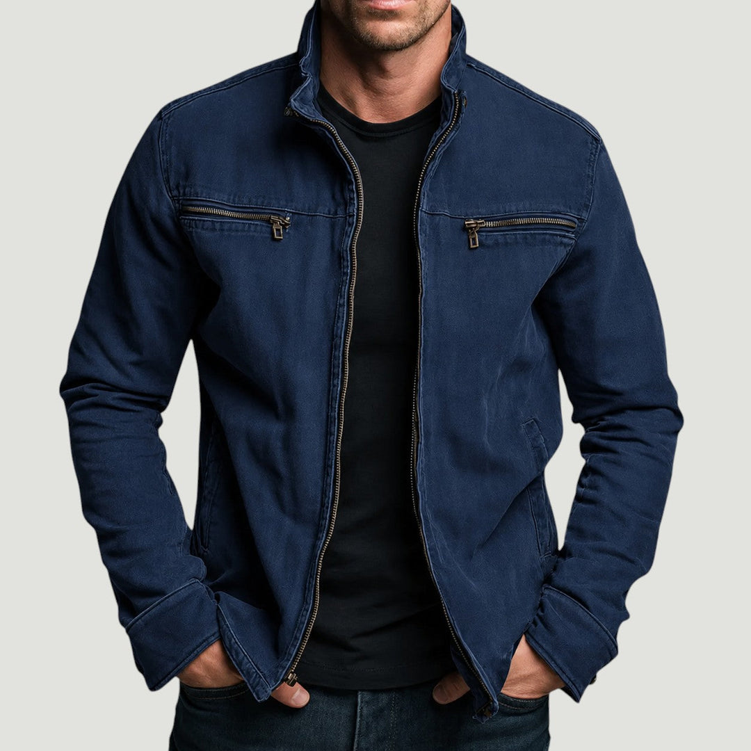 Heren Elegante Jas - Stijlvol en Veelzijdig - Blauw