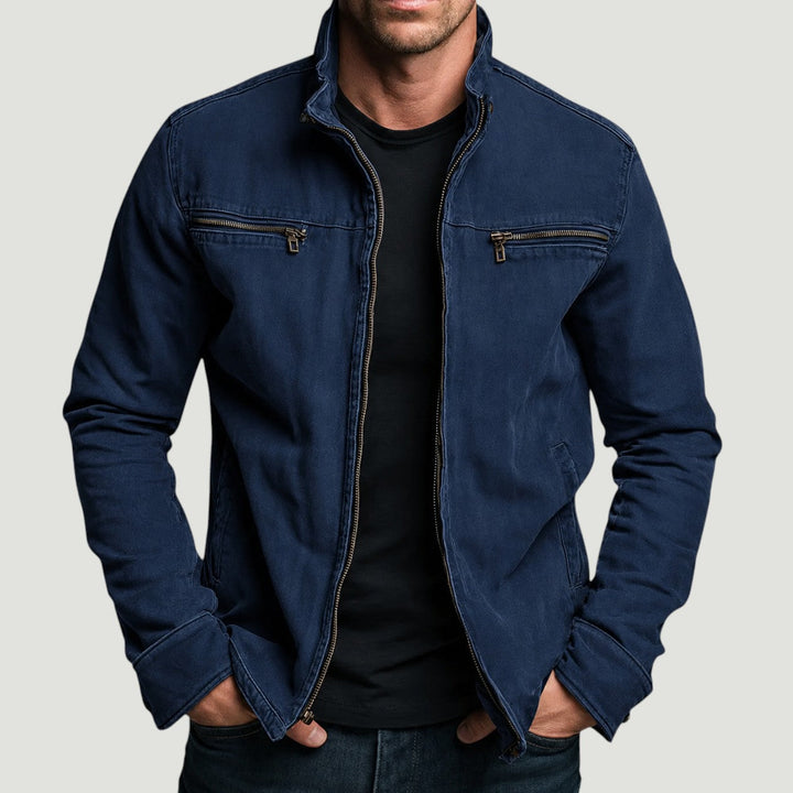 Heren Elegante Jas - Stijlvol en Veelzijdig - Blauw