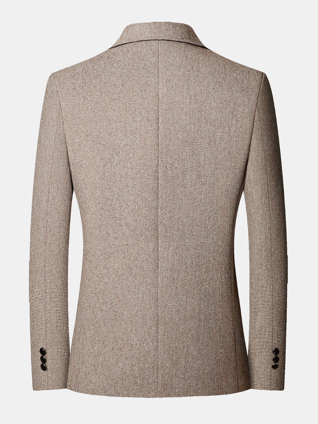 Heren Fijne Ruit Wollen Blazer - Regular Fit Zakelijk