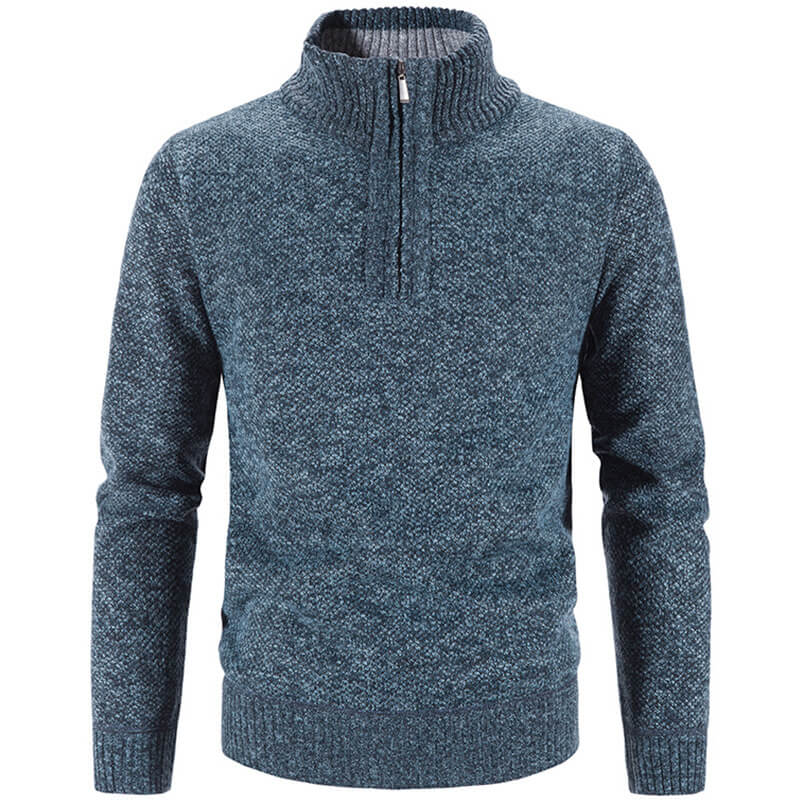 Heren Fleece Trui - Warm en Comfortabel - Blauw